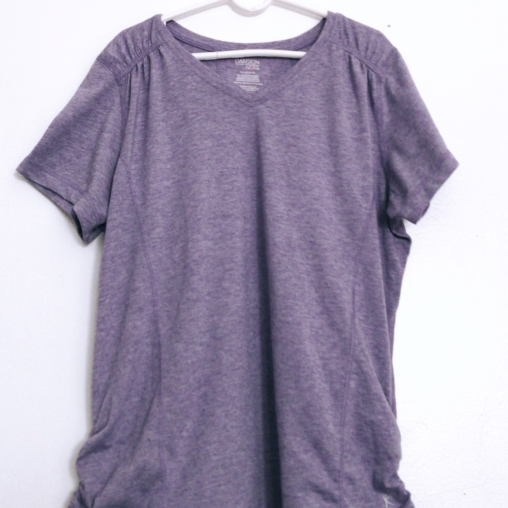 This is a purple workout shirt